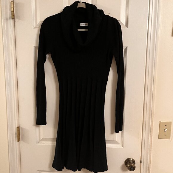 Calvin Klein Sweaters - Calvin Klein Sweater Dress Cowl Neck | Black | Small | EUC